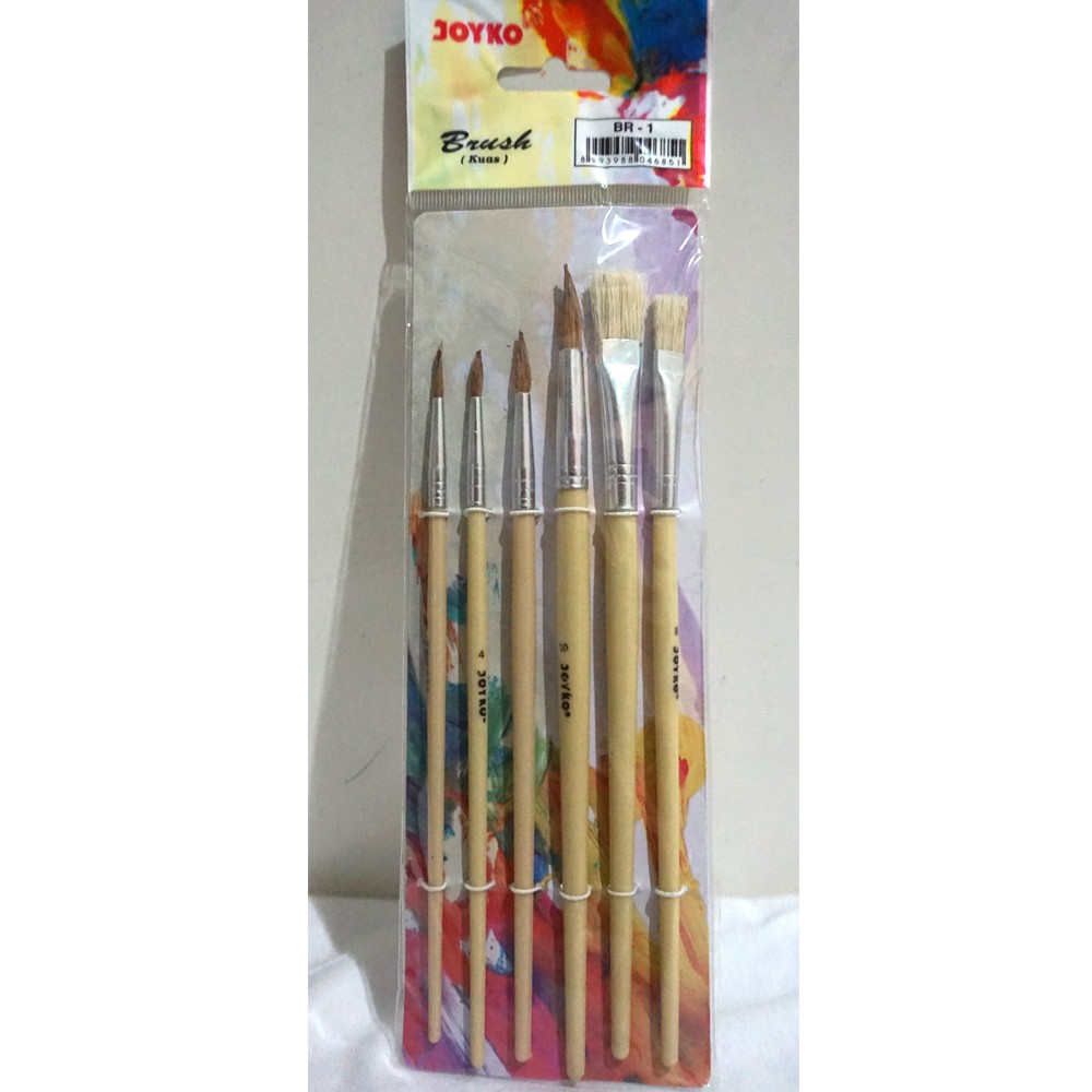 Jual Joyko Brush Set 6 Br 1 Kuas Lukis Set 6 Kuas Cat Air Joyko Shopee Indonesia 1698