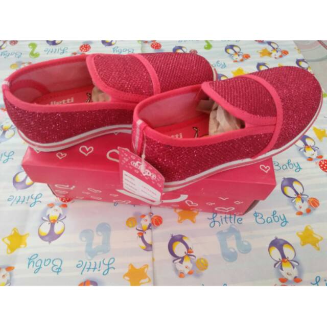 SEPATU ANAK GLITER PINK FANTA