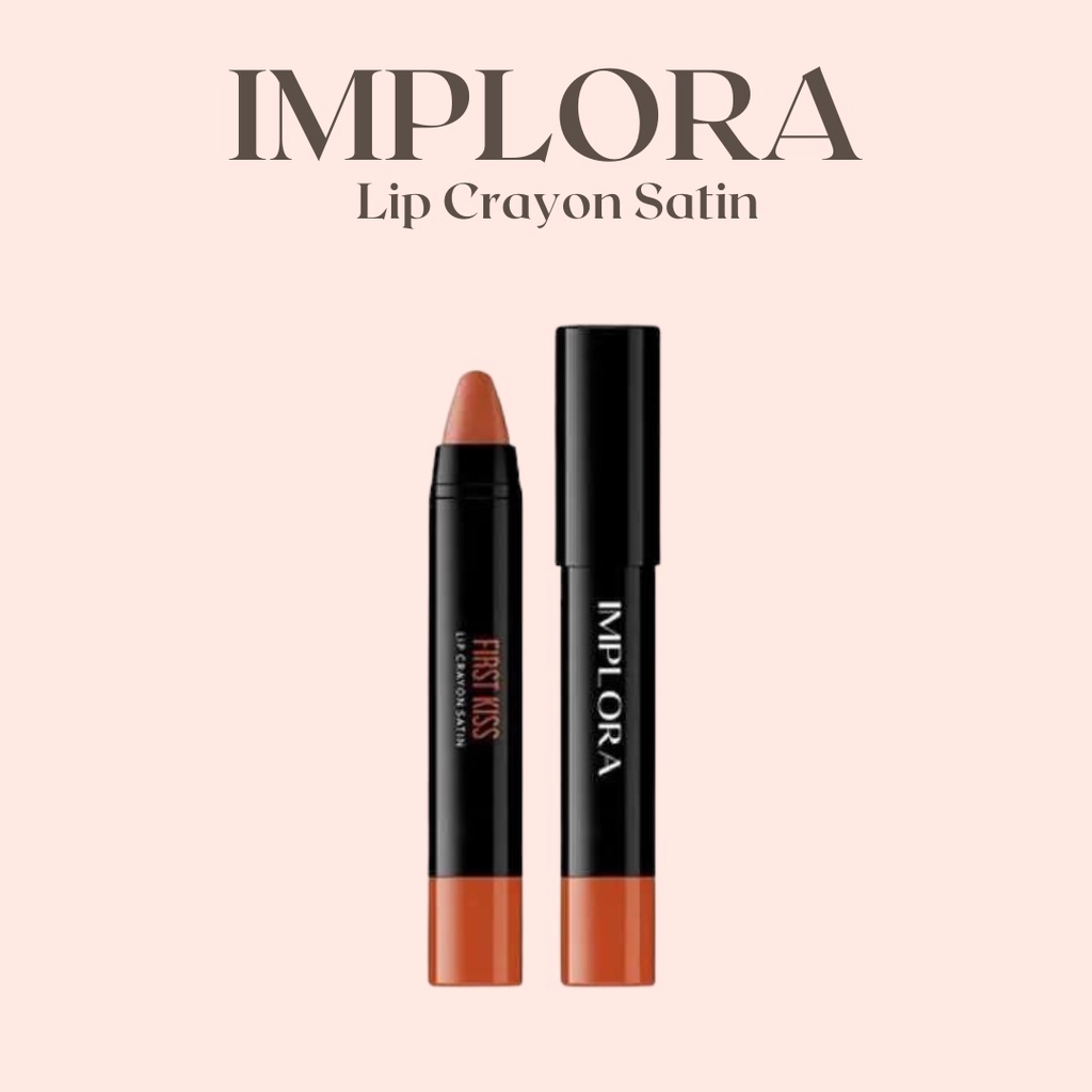 Alny Hijab - Implora Lip Crayon Satin / Lipstick / Lip Cream Lipcrayon Bpom