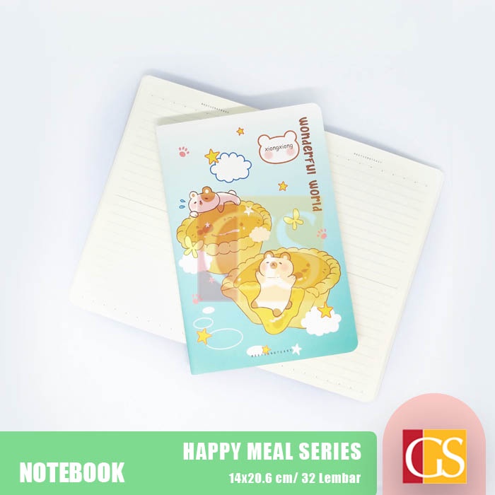 

Notebook / Notes Garis / Buku Tulis A5 Happy Meal Series 32 Lembar