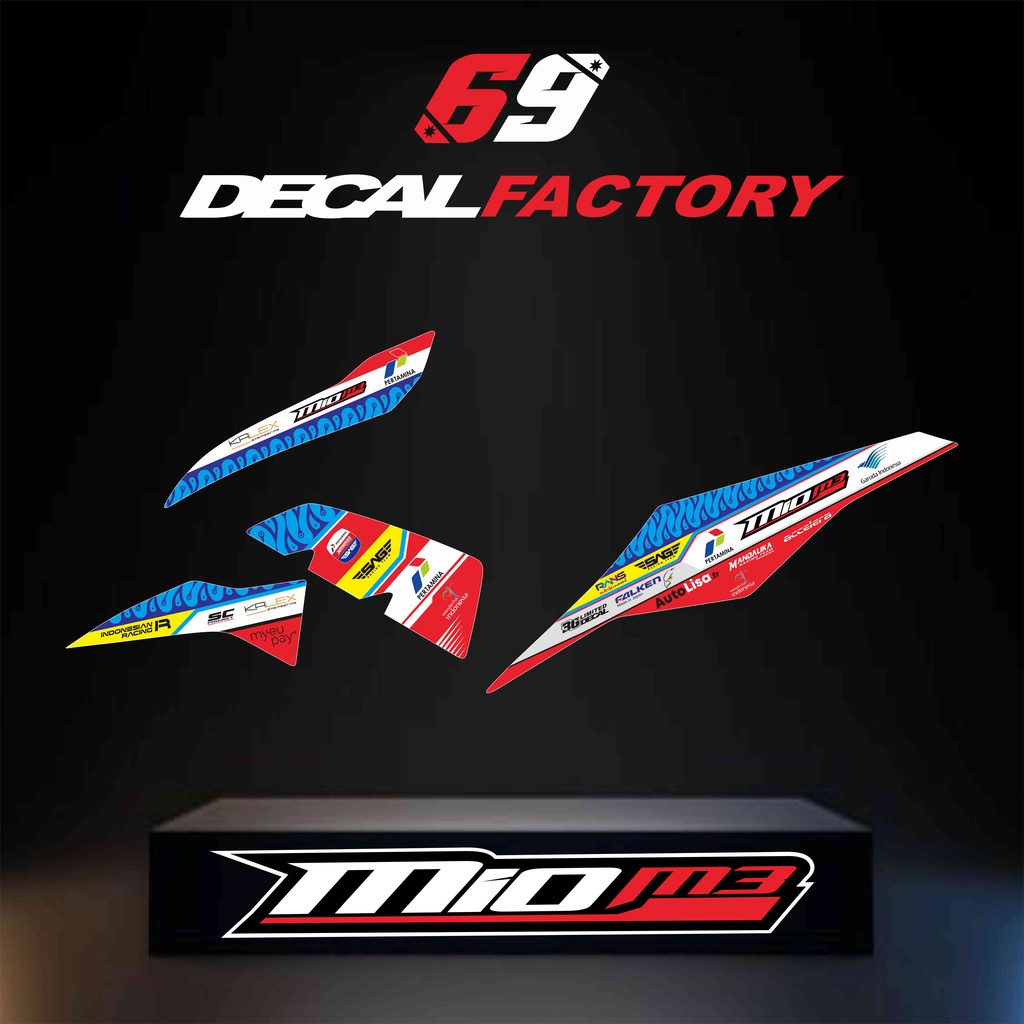 Striping MIO M3 Motif Pertamina Mandalika