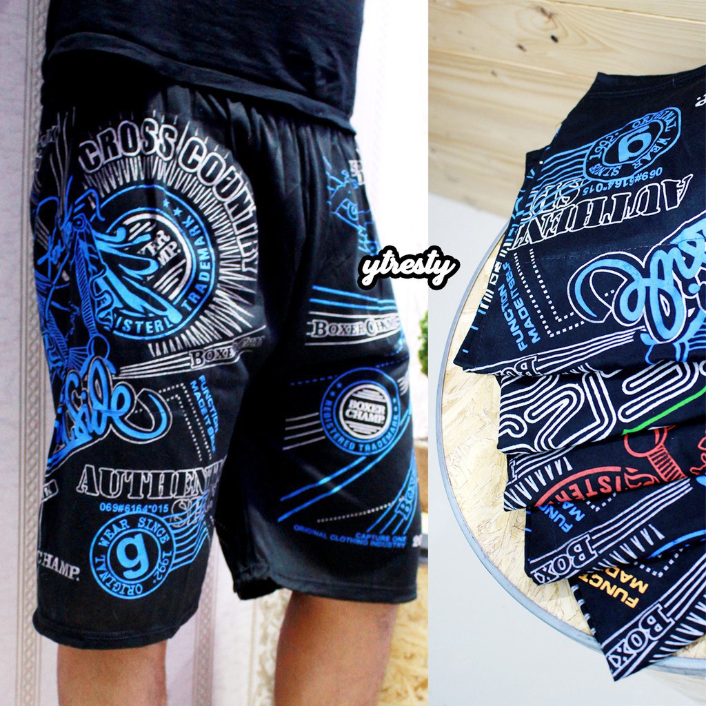 CELANA BOXER PRIA - Celana Pakaian Dalaman Pendek Motif Anak-Dewasa