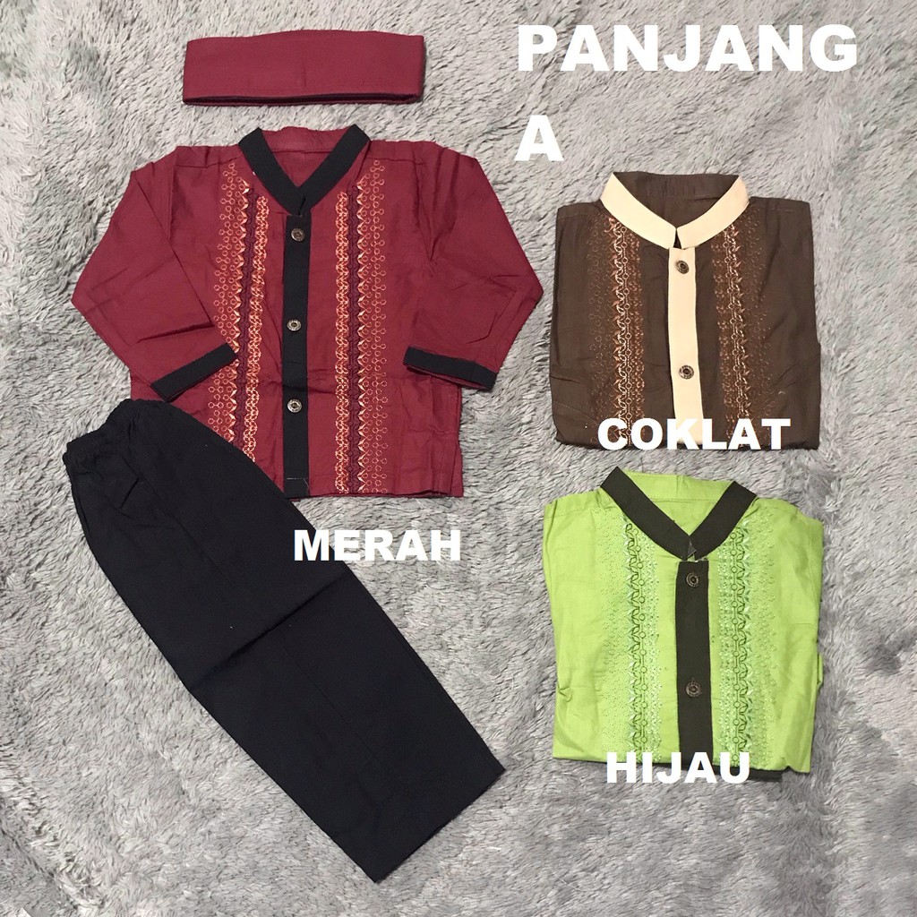 Baju Setelan Koko Anak / Setelan Muslim Anak Usia 0-2 Tahun