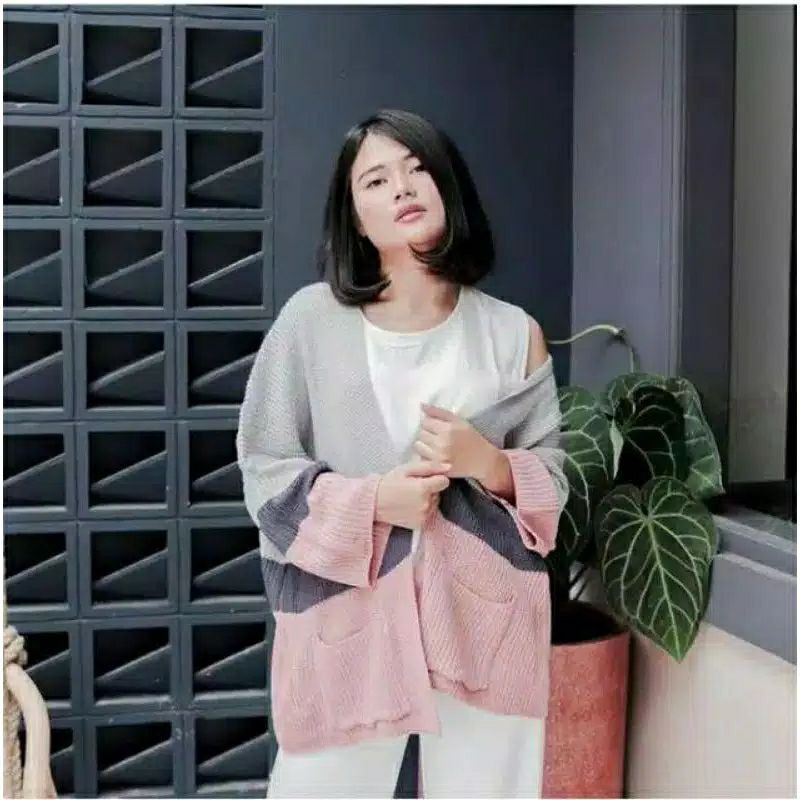 Cardigan Oversized Cardi Outer LOOCY PREMIUM Rajut Tebal Cardy Oversize Lavella Wanita-8