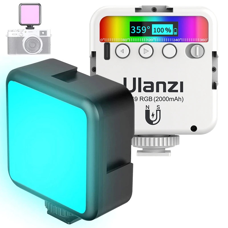 Ulanzi Lampu Kamera Mini RGB LED Rechargable Video Light 2000mAh