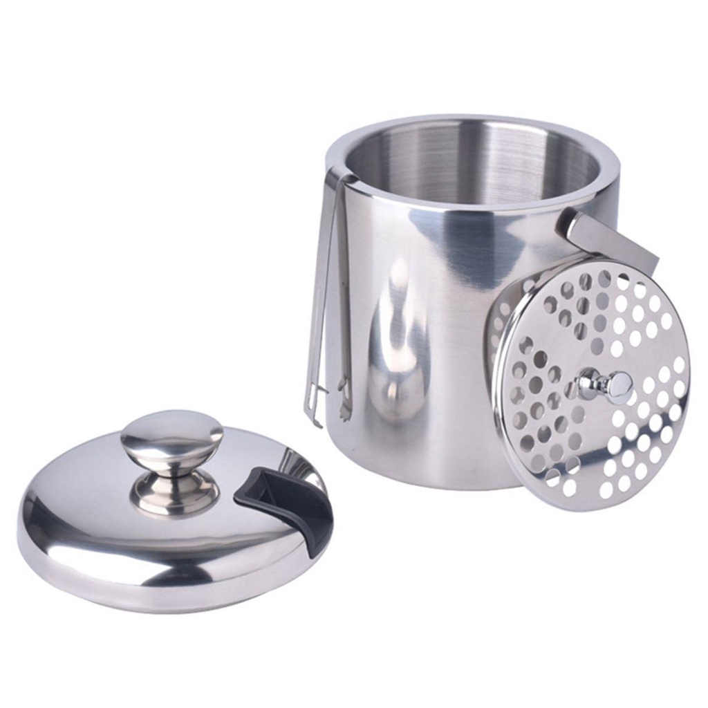 [Elegan] Ice Bucket Stainless Steel Dapur Wine Bar Rumah Pendingin