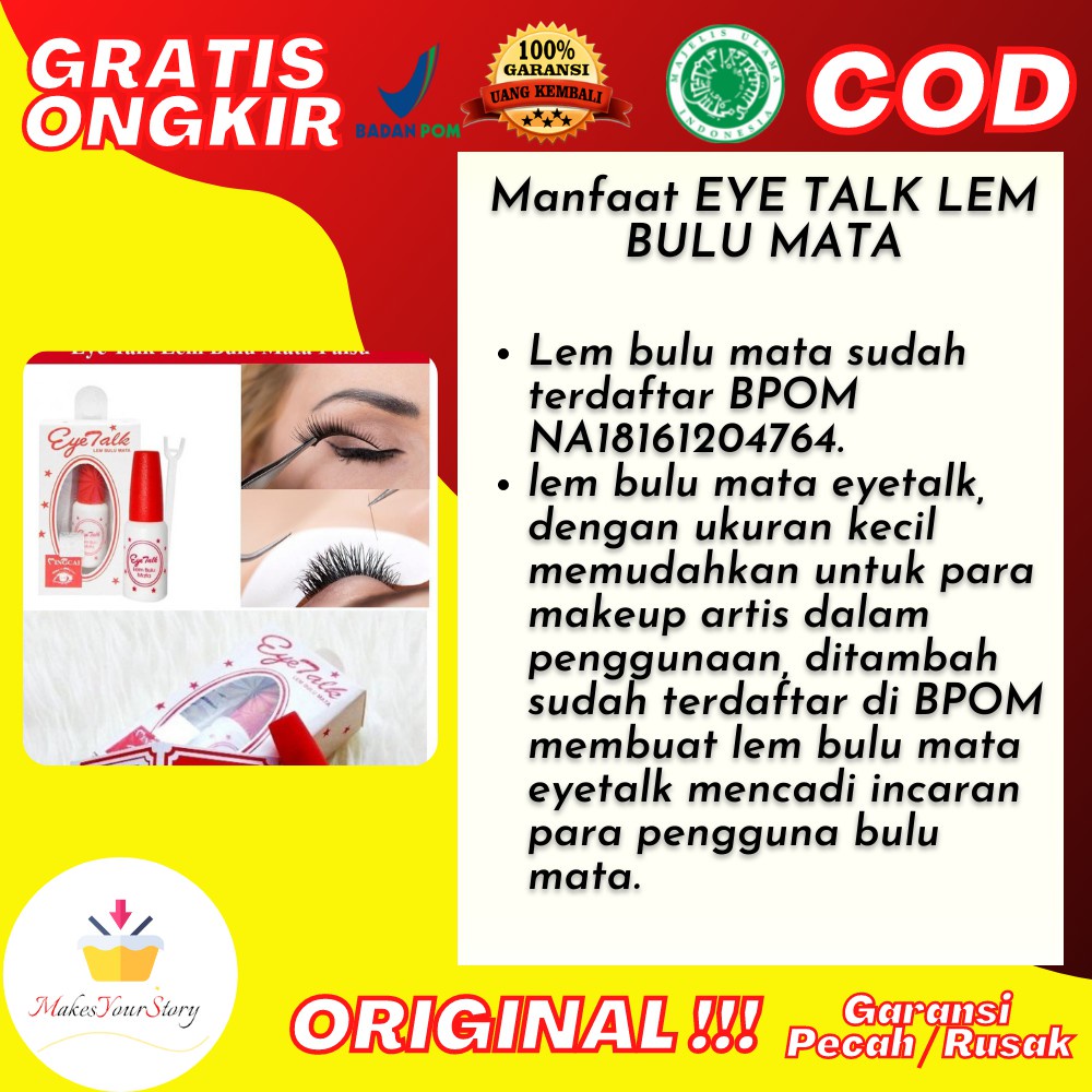 EYETALK LEM BULU MATA PALSU EXPERT LEM EYELASH EXTENSION TAHAN LAMA LEM BULU MATA EYELASH