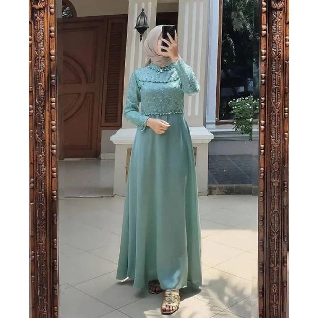 Baru Zolan Baju Gamis Brukat Tile Remaja Wanita Premium Gamis Brokat G