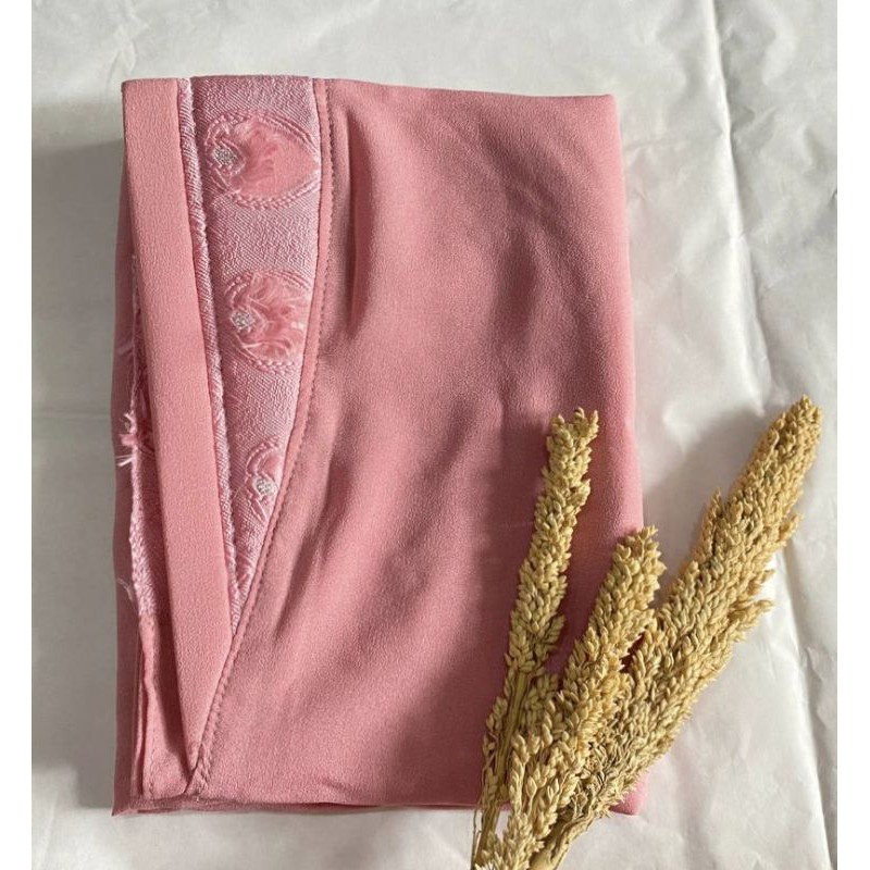 Pashmina Instan Tali Pad Maruya Pasmina Renda Realpicture Phasmina Bubblecrep Original PashtanMaruya-Dusty Pink
