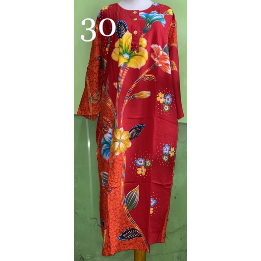 DASTER PENDEK LENGAN 3/4 LD 115CM KENCANA UNGU LABEL BIRU-30