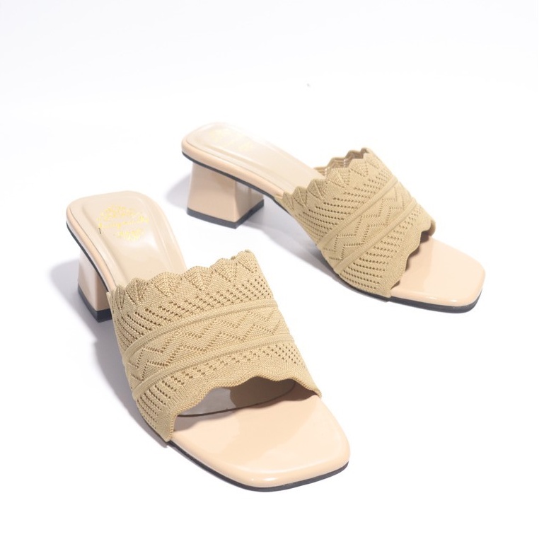 Sandal Hak Tahu Wanita Rajut Import JL05