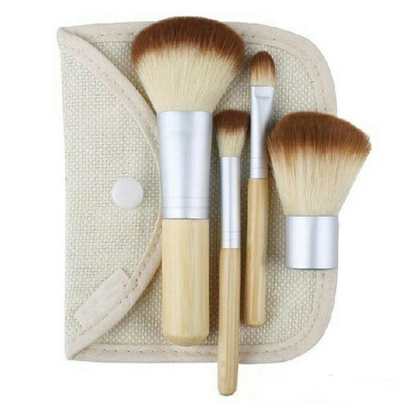 Kuas Make Up Brush Bambu 4 Set Biutte. Co - MAG5166