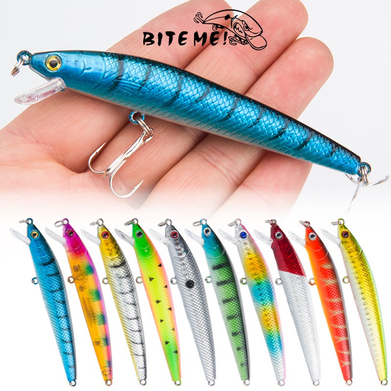 Plastic Bait Umpan Mancing Umpan Pancing 1PCS 7.5g/10cm Sinking Minnow Alat Pancing Kail Pancing relix nusantara Umpan Mancing Clouser Minnow Umpan Pancing Buatan Alat Pancing Murah Umpan Ikan