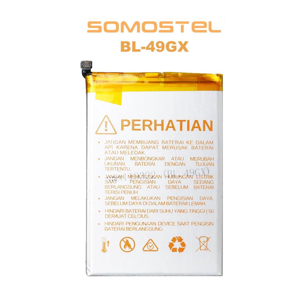 Somostel - BL-49GX Infinix Hot 7 Lite X690B / Note 7 Lite X656 / Hot 11s NFC X6812B / Note 10 X693 Baterai