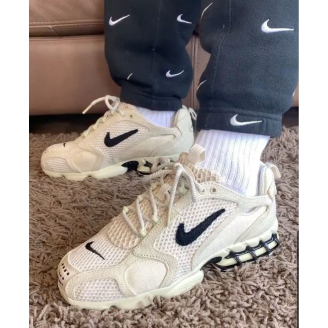 nike stussy air zoom spiridon cage 2 fossil