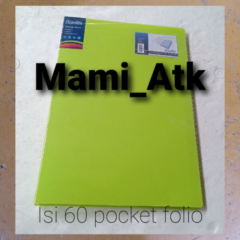 

display book bantex 60 pocket folio warna lime