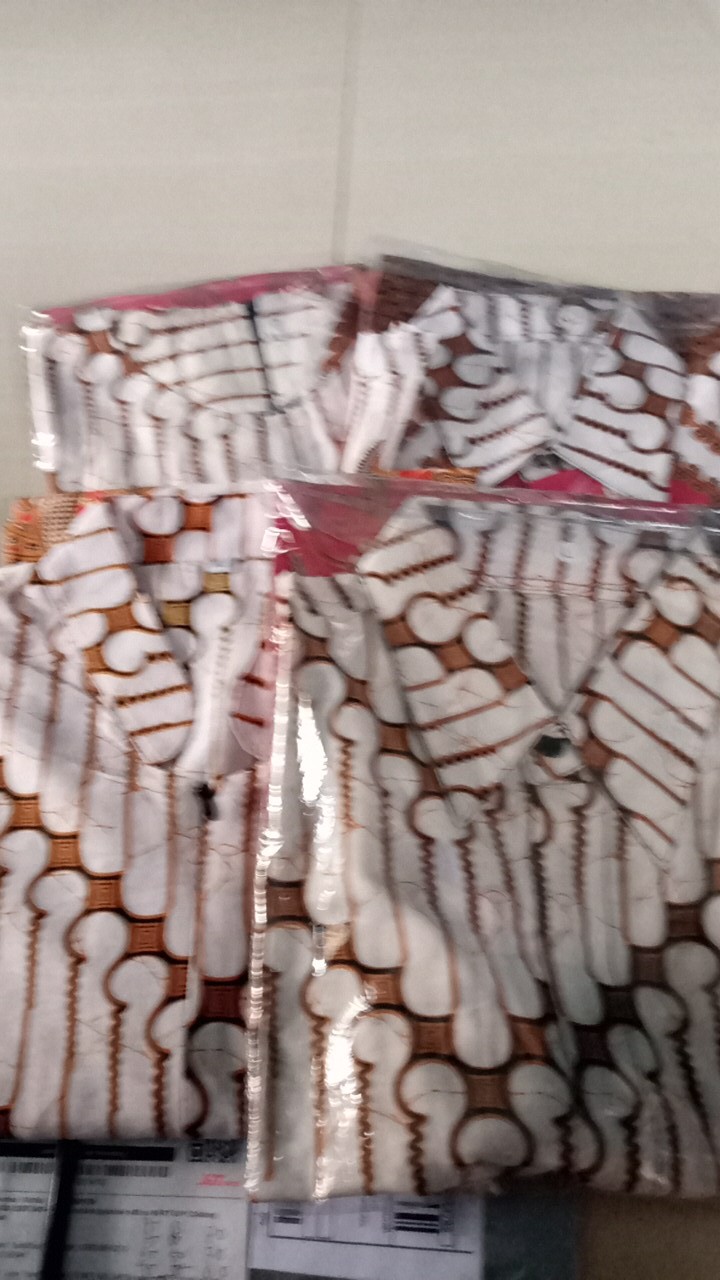 Batik Couple Keluarga Sania Ruffle Ori Ndoro Jowi Dnt Seno Merah Putih