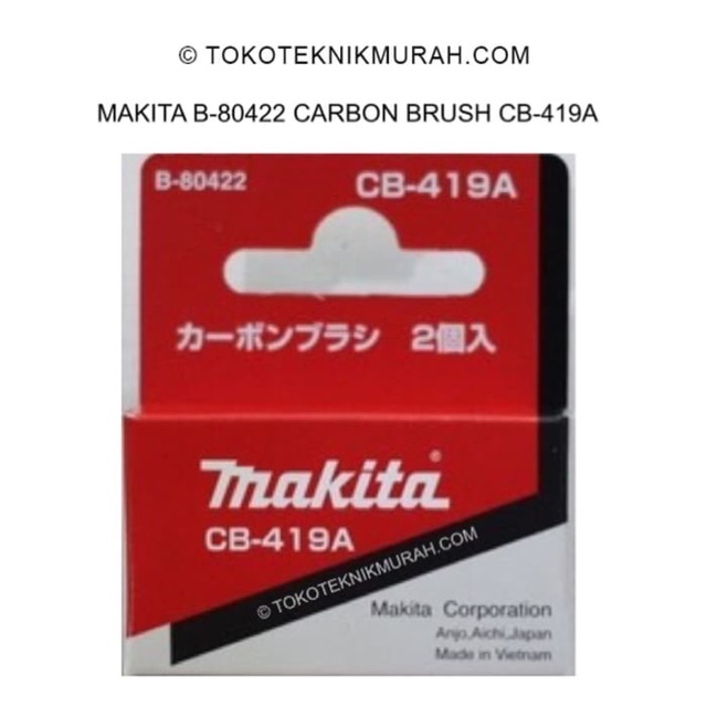 Makita B-80422 Carbon Brush CB-419A / CB419A Borstel