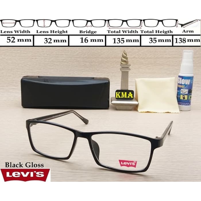 kacamata GRATISS LENSA MINUS ANTI UV RADIASI  LEVIS frame kacamata levis kacamata  kotak levis