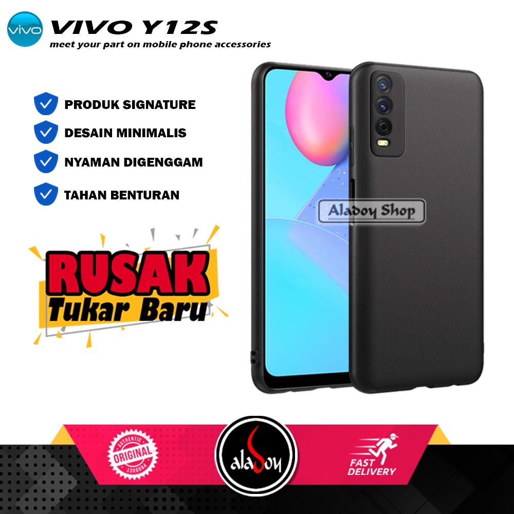 Case VIVO Y12S Ultrathin Macaron Softcase