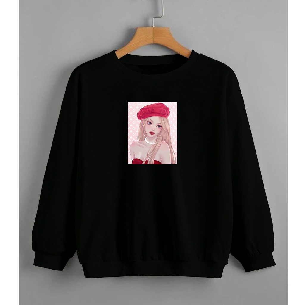 CALVIERO SHOP - BAJU SWEATER WANITA ATASAN GIRL RED  SWEATER DEWASA BRAND ANIME SWEATER HODDIE FASHION CITAYEM SCBD FASHION WEEK FASHION VIRAL TIKTOK