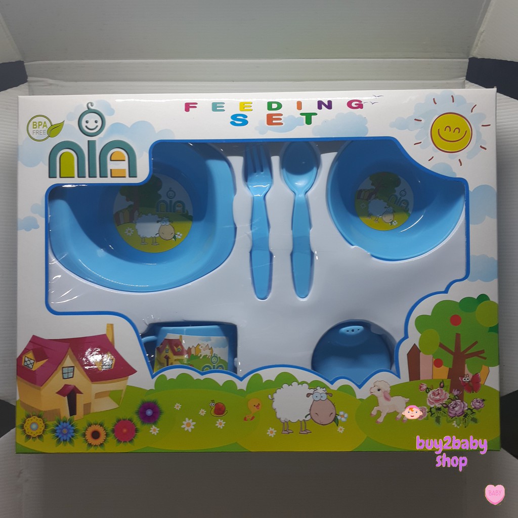 Tempat makan Bayi medium NIA, Fedding set NIA murah berkualitas