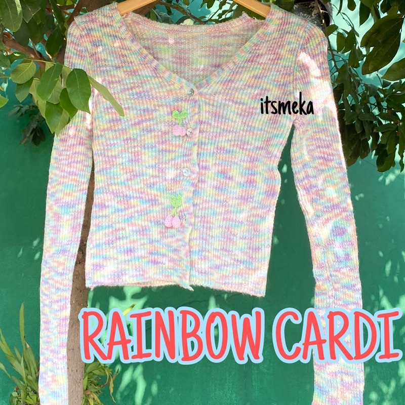itsmeka.id | RAINBOW CARDI | cardigan warnita korea premium import