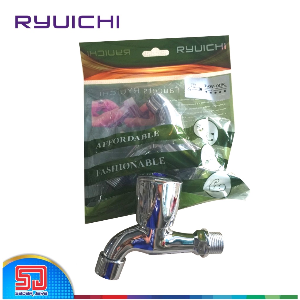 Ryuichi FAW 012C Kran Tembok Keran Saringan 1/2&quot; ABS Plastik Chrome