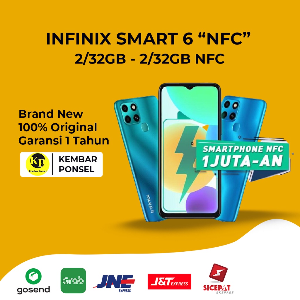 infinix smart 6 2 32gb   3 64gb new garansi resmi nasional 1tahun 100  original