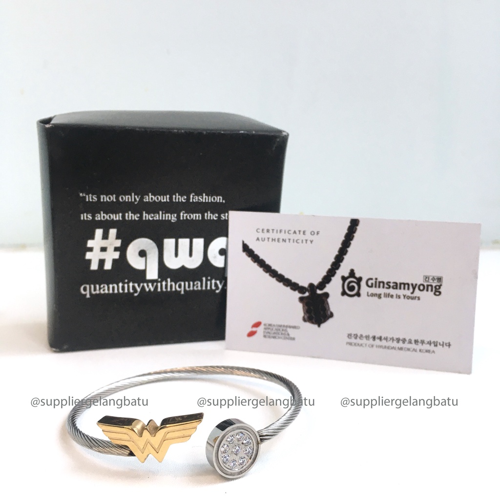 WONDER WOMAN Gelang Kesehatan Energi Ion Negatif LM life secret BANGLE