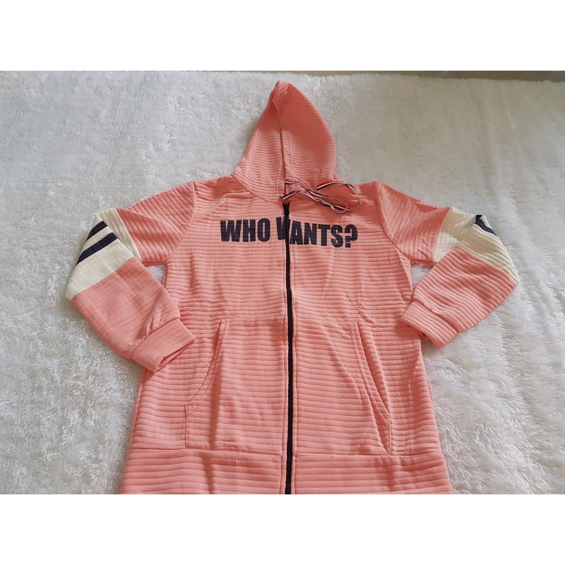 Jaket ABG wanita hoodie resleting depan