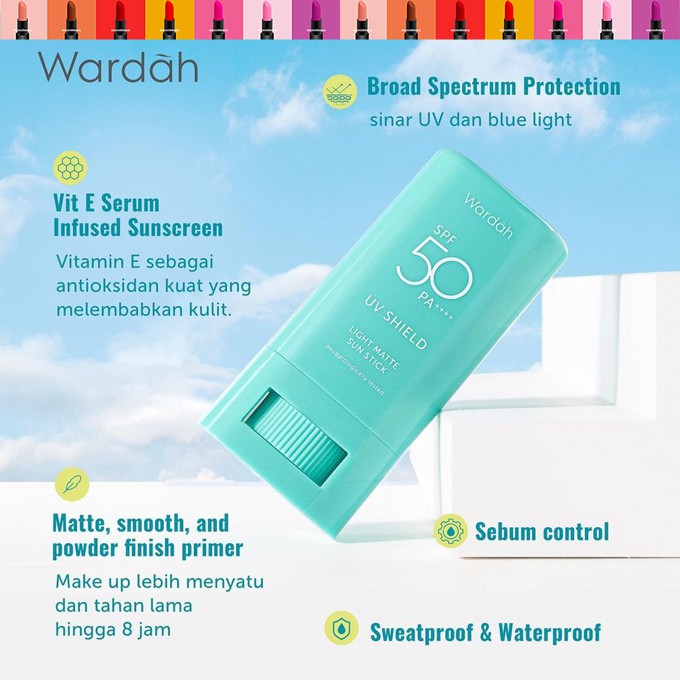 Wardah UV SHIELD Series | Sunscreen Gel SUN STICK Aqua Fresh Essence SPF50 Protection Serum Essential  SPF 30 Sun Screen Tabir Surya  ✰ ascocobeauty ✰