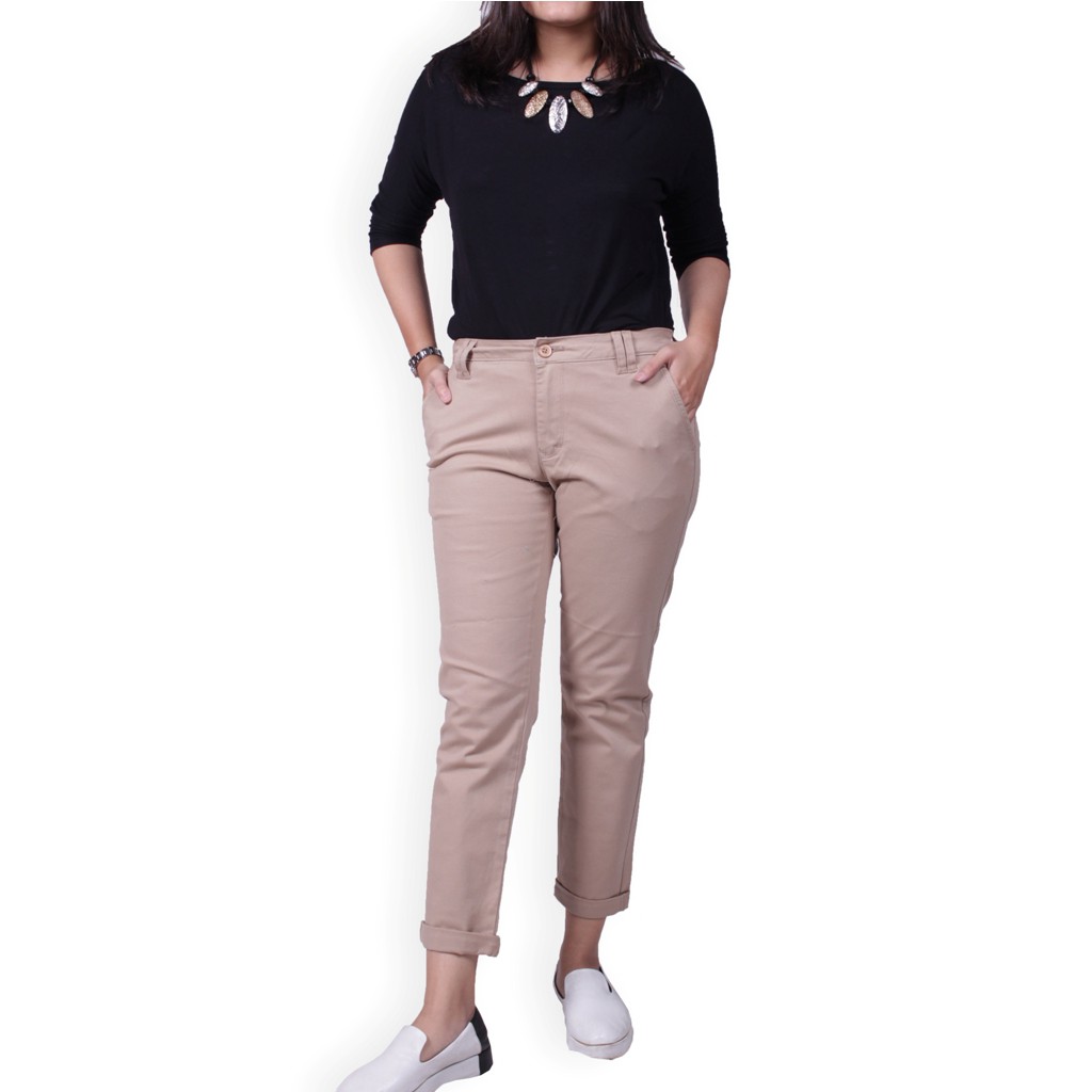 Emba Ladies-Azzira Celana Panjang Wanita Warna Khaki