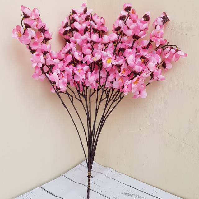 BUNGA PLASTIK TANGKAI SAKURA ARTIFISIAL ARTIFICIAL PALSU PER TANGKAI