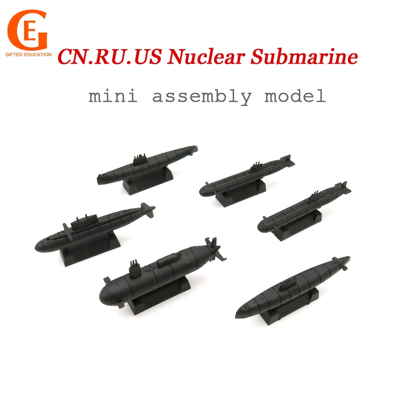 6pcs Mainan Rakitan Model Kapal Selam Rusia Typhoon-class Nuklir Submarines Mini Untuk Anak