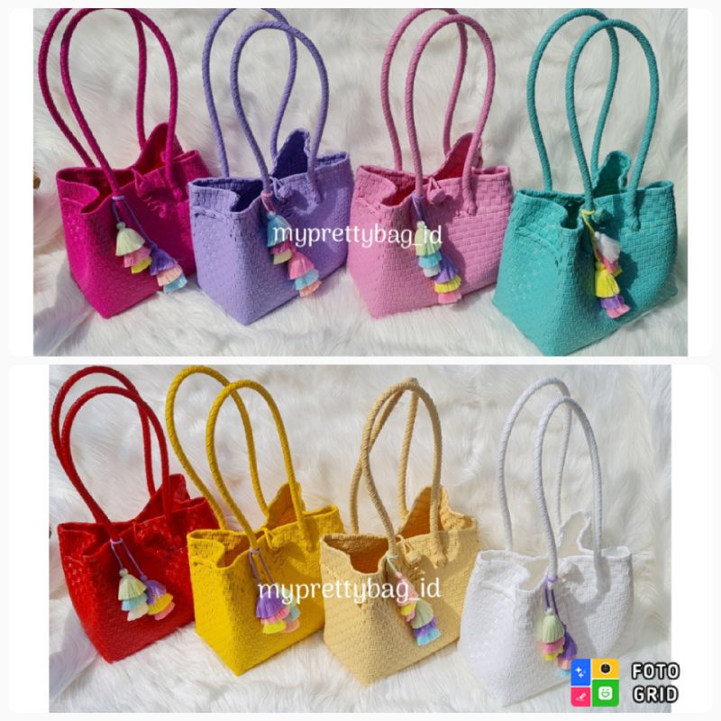 (TANPA ACCESORIES) Tas Jali Premium Tas Jaly Premium Tas Anyaman Tas Kresek