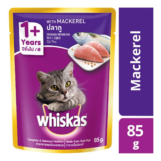 WHISKAS POUCH 85GR | MAKANAN KUCING / WEET FOOD / WHISKAS POUCH 85 GRAM