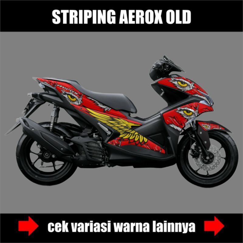 Decal Striping Aerox 155 Old Semi Full Stiker Variasi Motif Mata Elang