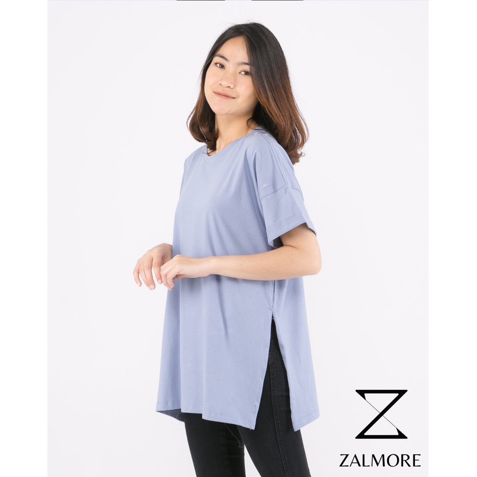 Zalmore Ladies Oversize with Slit-Powder Blue