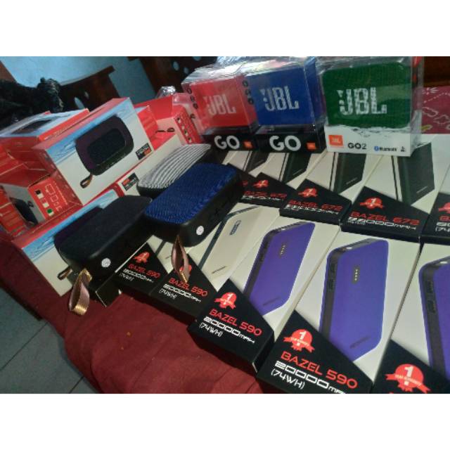 Headset, Speaker Bluetooth dan Power Bank Murah Original