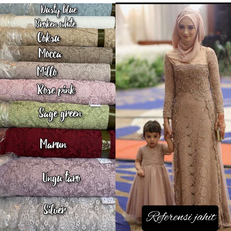 Bahan brokat katun, brukat katun. Bahan kebaya terbaru!!!