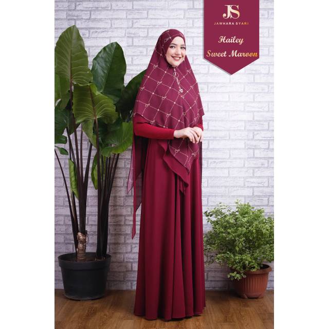 Hailey sweet maroon by jawhara syari