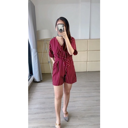 real pic jumpsuit wanita model kimono / jumpsuit kimono lengan pendek K0086260