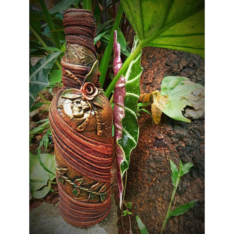 botol pajangan bekas miras import keren