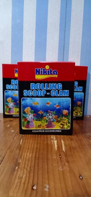 Hiasan Aquarium Rolling Clam / Mainan Aquarium  Rolling Scoop