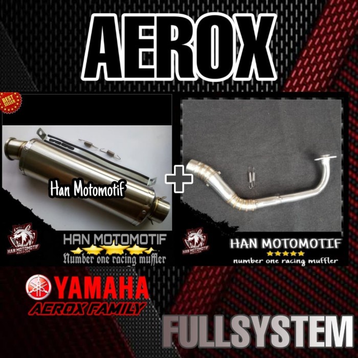 Knalpot racing AEROX trioval custom polos fullsystem suara bass