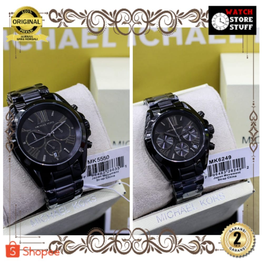 JAM TANGAN PRIA WANITA | RANTAI | KULIT | KARET | MURAH | COUPLE MICHAEL KORS RADSHAW [MK 5550 MK 62