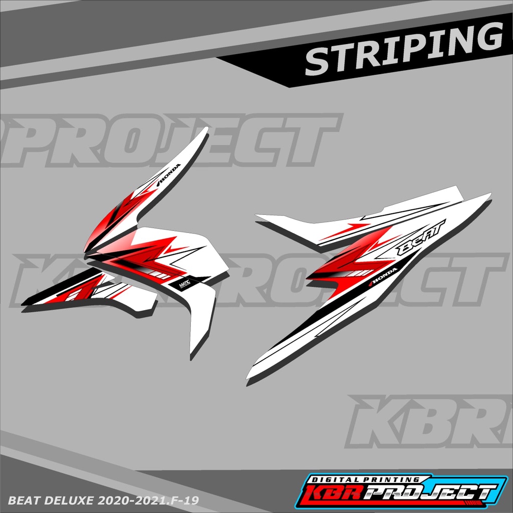 [COD] Stiker BEAT DELUXE 2021 variasi Racing sticker motor HONDA BEAT DELUXE 2021 F.19