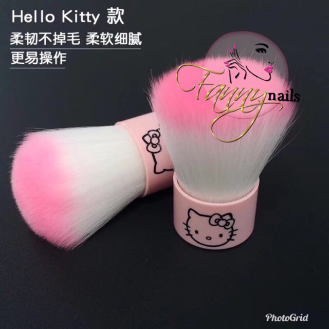 Dust brush hellokitty / kuas debu nailart pink nail art brush