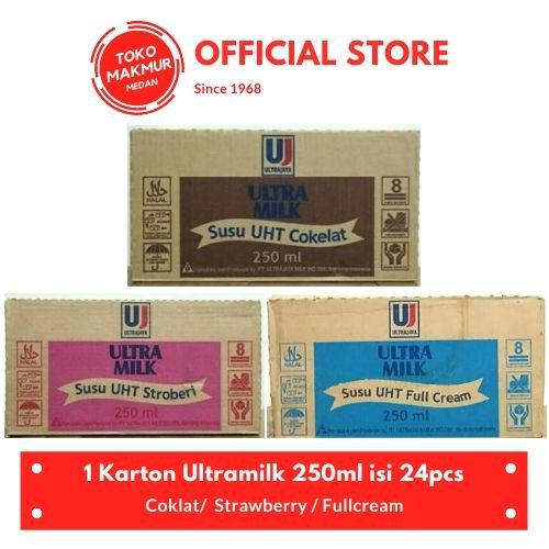 1 KARTON ULTRA MILK UHT 250ML ISI 24PCS